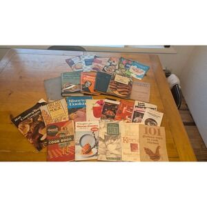 Vintage Cookbook Collection Lot 20+ Recipes Baking Cooking Home Canning